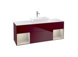 Villeroy und Boch Finion Waschtischunterschrank G861HHHB 160cm, Abdeckplatte white matt, Emotion, Regale sand matt lacquer, Peony Matt