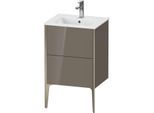 Duravit XViu Waschtisch-Unterschrank XV44590B189 51x42x59,4cm, 2 Auszüge, stehend, champagner matt, flannel grey hochglanz