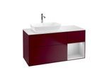 Villeroy und Boch Finion Waschtischunterschrank G811GJHB 120cm, Abdeckplatte white matt, Emotion, Regale Light grey matt lacquer, Peony Matt