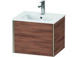 Duravit XViu Waschtisch-Unterschrank XV42150B179 51x42x40cm, 1 Auszug, wandhängend, champagner matt, nussbaum natur
