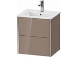 Duravit XViu Waschtisch-Unterschrank XV43150B186 51x42x56cm, 2 Schubkästen, wandhängend, champagner matt, cappucino hochglanz