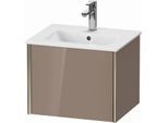 Duravit XViu Waschtisch-Unterschrank XV42150B186 51x42x40cm, 1 Auszug, wandhängend, champagner matt, cappucino hochglanz