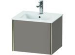 Duravit XViu Waschtisch-Unterschrank XV42150B143 51x42x40cm, 1 Auszug, wandhängend, champagner matt, basalt matt