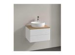 Villeroy und Boch Antao Waschtisch-Unterschrank K18011MT 60x36x50cm, Waschbeckenplattenfarbe honey oak, white matt lacquer