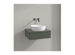 Villeroy und Boch Antao Waschtisch-Unterschrank K07050HL 60x19x50cm, Hahnloch, Waschbeckenplattenfarbe Lack, leaf green matt lacquer