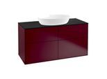 Villeroy und Boch Finion Waschtischunterschrank FA3200HB 120x60,3cm, Abdeckplatte black matt, Peony Matt