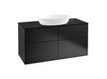 Villeroy und Boch Finion Waschtischunterschrank FA3200PD 120x60,3cm, Abdeckplatte black matt, Black matt lacquer