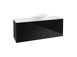Villeroy und Boch Finion Waschtischunterschrank GA9100PH 160x60,3cm, Emotion, Abdeckplatte white matt, Glossy Black Lacquer