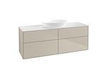 Villeroy und Boch Finion Waschtischunterschrank FA9100HH 160x60,3cm, Abdeckplatte white matt, Sand Matt Lacquer