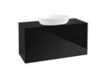 Villeroy und Boch Finion Waschtischunterschrank GA3200PH 120x60,3cm, Emotion, Abdeckplatte black matt, Glossy Black Lacquer