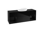 Villeroy und Boch Finion Waschtischunterschrank FD02PHPH 120cm, Abdeckplatte black matt, Regale Glossy black lacquer, Glossy Black Lacquer