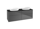 Villeroy und Boch Finion Waschtischunterschrank FA8200GK 160x60,3cm, Abdeckplatte black matt, Anthracite matt