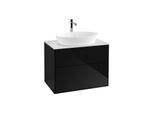 Villeroy und Boch Finion Waschtischunterschrank G75100PH 80x60,3cm, Emotion, Abdeckplatte white matt, Glossy Black Lacquer
