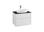 Villeroy und Boch Finion Waschtischunterschrank G75200MT 80x60,3cm, Emotion, Abdeckplatte black matt, White matt lacquer