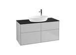 Villeroy und Boch Finion Waschtischunterschrank G91200GJ 120x60,3cm, Emotion, Abdeckplatte black matt, Light grey matt