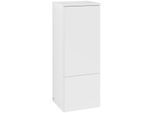 Villeroy und Boch Antao Mittelschrank L44000MT mit Beleuchtung, 1 Tür, 414 x 1039 x 356 mm, Waschbeckenplattenfarbe Lack, white matt lacquer