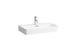 Laufen Val Aufsatz-Waschtisch H8162857571581 75 x 42 cm, weiß matt, mit 3 Hahnlöchern, ohne Überlauf