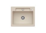 Villeroy und Boch Siluet Spüle 334602AM mit Ablaufgarnitur und Exzenterbetätigung, Almond