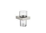 Dornbracht Mem Glashalter 83400780-06 Wandmodell, Glas aus Kristallglas, Ausladung 85 mm, platin matt