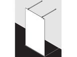 Kermi Xb Glasanlage XBFWA12020VUK 120x200cm, silber hochglanz, ESG SR Opaco