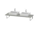 Duravit DuraStyle Konsole DS107C00707 für Aufsatzbecken, 2 Ausschnitte, Stärke 3 cm, Betongrau matt