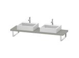 Duravit DuraStyle Konsole DS101C00707 für Aufsatzbecken, 2 Ausschnitte, Stärke 4.5 cm, Betongrau matt
