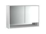Emco Loft Aufputz-Lichtspiegelschrank 979805218 1200x733mm, mit Unterfach, LED, 2-türig, aluminium/Spiegel