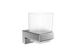 Emco Cue Glashalter 322000100 chrom, Kristallglas satiniert