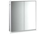 Emco Loft Unterputz-Lichtspiegelschrank 979805105 600x733mm, LED umlaufend, 2-türig, aluminium/Spiegel