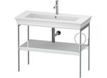Duravit White Tulip Waschtisch-Konsole WT4544R8585 98,4 x 45 cm, Weiß Hochglanz, bodenstehend, Metall, 1 Handtuchhalter rechts