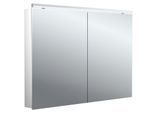 Emco flat 2 Classic Aufputz-Lichtspiegelschrank 979706504 1000x729mm, LED-Aufsatzleuchte, 2-türig, Aluminium