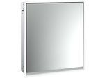 Emco Loft Unterputz-Lichtspiegelschrank 979805103 600x733mm, LED umlaufend, 1 Tür, Anschlag rechts, aluminium/Spiegel