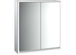 Emco Loft Aufputz-Lichtspiegelschrank 979805104 600x733mm, LED umlaufend, 2-türig, aluminium/Spiegel