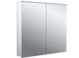 Emco flat 2 Design Aufputz-Lichtspiegelschrank 979706403 800x711mm, LED, mit Lichtsegel, 2-türig, Aluminium