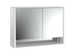 Emco Loft Aufputz-Lichtspiegelschrank 979805216 1000x733mm, Unterfach, LED 2-türig breite Tür links, aluminium/Spiegel