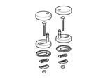 Geberit Renova Fixierbolzen-Set 244177001 QuickRelease, Entriegelung zentral, für WC-Sitz