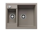 Blanco METRA 6 Spüle 517351 61,5 x 50 cm, PuraDur tartufo, reversibel, Ablauffernbedienung mit Drehbetätigung