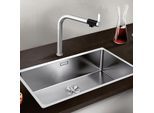 Blanco Andano 700-if Spüle 522969 74x44cm, Edelstahl Seidenglanz, IF-Flachrand