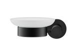 Duravit D-Code Seifenschale 0099174600 Position Links, Ø108 mm, Schwarz Matt, Wandhängend