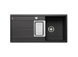 Blanco Spüle 519113 99x49cm, PuraDur anthrazit, reversibel, mit Ablauffernbedienung/Zubehör
