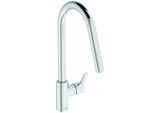 Ideal Standard Gusto Küchenarmatur BD415AA chrom, mit hohem Rohrauslauf und herausziehbarer Handbrause, Niederdruck