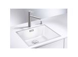 Blanco SUBLINE 500-IF SteelFrame Spüle 524109 54,3 x 44,3 cm, PuraDur weiß, Einbau von oben, mit Zugknopffernbedienung