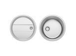 Blanco Rondoset Spüle 513310 47x39cm, Edelstahl Bürstfinish, 3 1/2" Korbventil