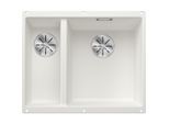 Blanco Subline 340/160-u Spüle 523562 55,5x46cm, PuraDur weiß, rechts, für Unterbau