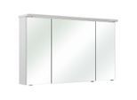 Pelipal Serie 4005 Spiegelschrank 992.811.203 LED-Kranzbeleuchtung, 120x72,2x17 cm, Weiß Hochglanz, chrom