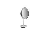 Emco Pure LED-Rasier-/Kosmetikspiegel 109406009 Ø 203 mm, rund, Vergrößerung 3-fach, Standmodell, chrom