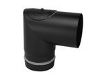Bertrams Pelletino Bogen 10SB90RV-80S 90°, mit Reinigungsöffnung, 80 x 0,6 mm, schwarz