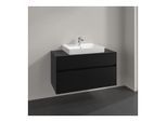 Villeroy und Boch Collaro Waschtischunterschrank C01900VL 100x54,8x50cm, Waschtisch mittig, volcano black