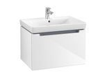 Villeroy & Boch Subway 2.0 Waschtisch-Unterschrank A68810DH 63,7x42x45,4cm, 1 Auszug, Griff chrom, glossy white