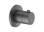Keuco Ixmo Fertigmontageset 59553130001 Unterputz-Thermostat-Armatur, rund, Schwarzchrom gebürstet